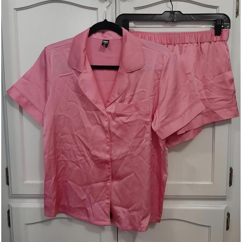 NEW I.N.C. International Concepts 2 Pc Pink Pajama Set Size Small Retail $54.50